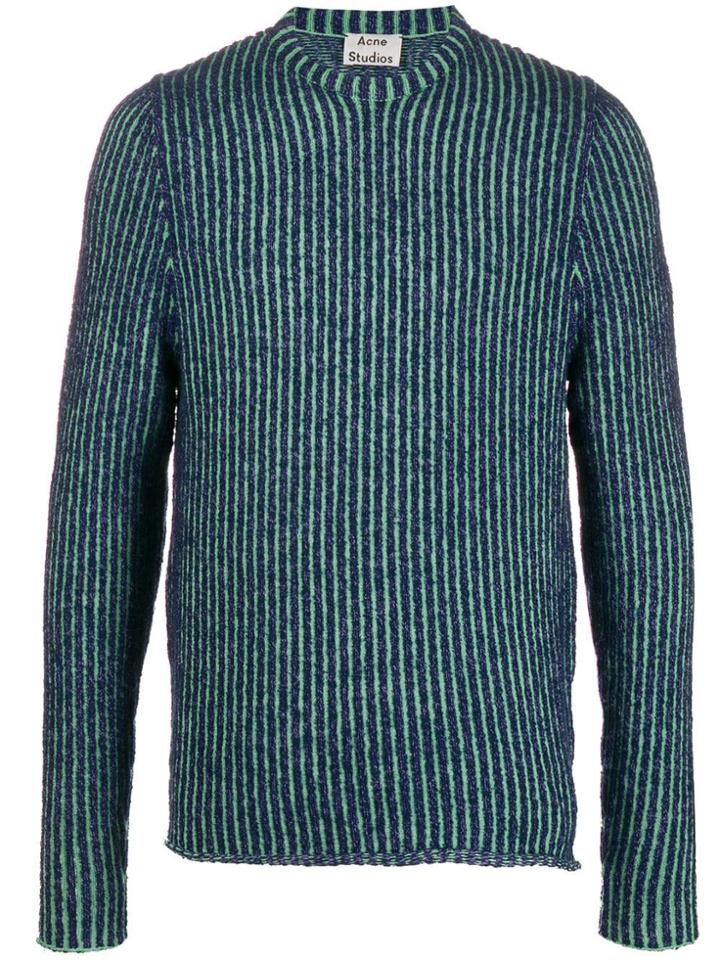 Acne Studios Ribbed Striped Jumper - Blue