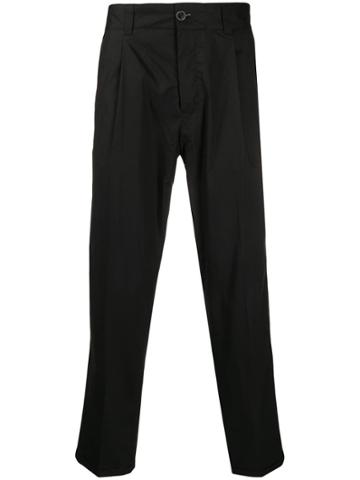 Pt Ghost Project Cropped Double Pleat Trousers - Black