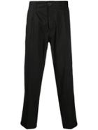 Pt Ghost Project Cropped Double Pleat Trousers - Black