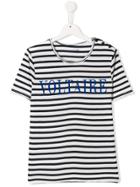 Zadig & Voltaire Kids Teen Striped Logo Print T-shirt - Blue