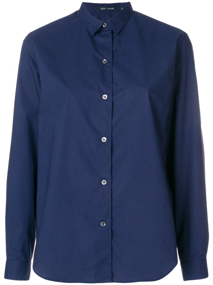 Sofie D'hoore Curved Hem Shirt - Blue