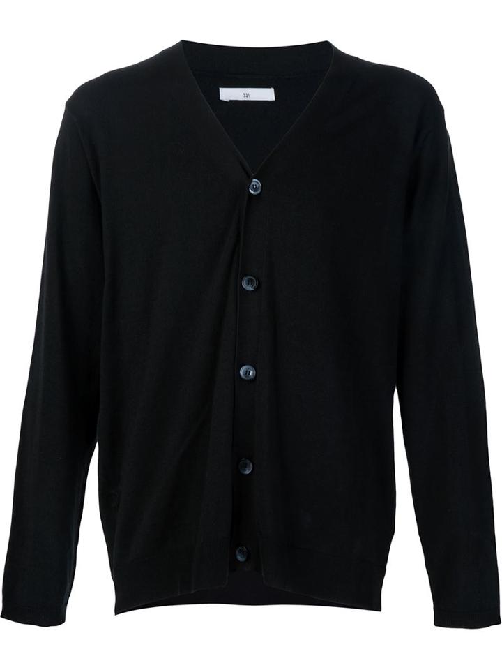 321 Classic Cardigan, Men's, Size: L, Black, Cotton