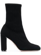 Oscar Tiye Striped Ankle Boots - Black