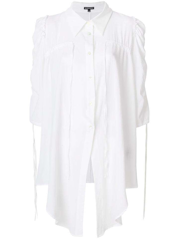 Ann Demeulemeester Gathered Detail Shirt - White