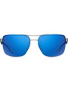 Prada Eyewear Mirrored Lens Sunglasses - Blue