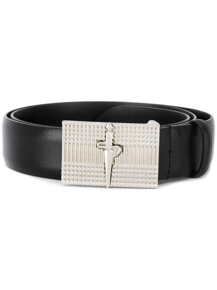 Cesare Paciotti Logo Plaque Belt - Black