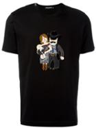 Dolce & Gabbana Western Family Patch T-shirt, Men's, Size: 46, Black, Cotton