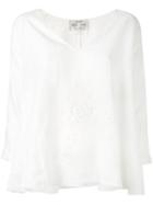 Forte Forte - Perforated Trim Tunic - Women - Linen/flax - Ii, White, Linen/flax