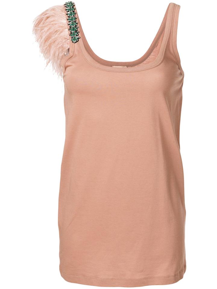 No21 Asymmetric Longline Vest - Pink & Purple