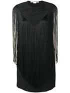 Stella Mccartney Eyewear Fringed Mini Dress - Black