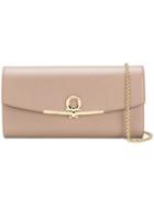 Salvatore Ferragamo Gancini Clip Wallet Bag - Brown