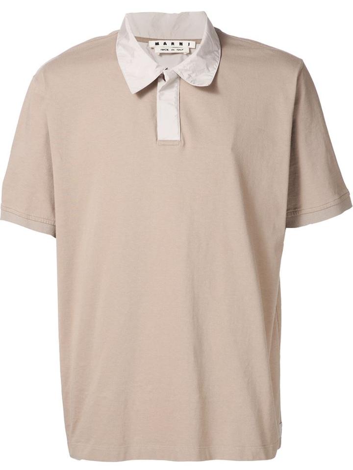 Marni Classic Polo Shirt, Men's, Size: 54, Brown, Cotton