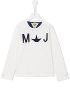 Macchia J Kids Logo Print T-shirt, Boy's, Size: 6 Yrs, White
