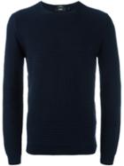 Boss Hugo Boss Crew Neck Jumper, Men's, Size: Xl, Blue, Cotton/virgin Wool