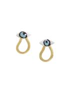 Susan Alexandra Painted Eye Earrings - Gold