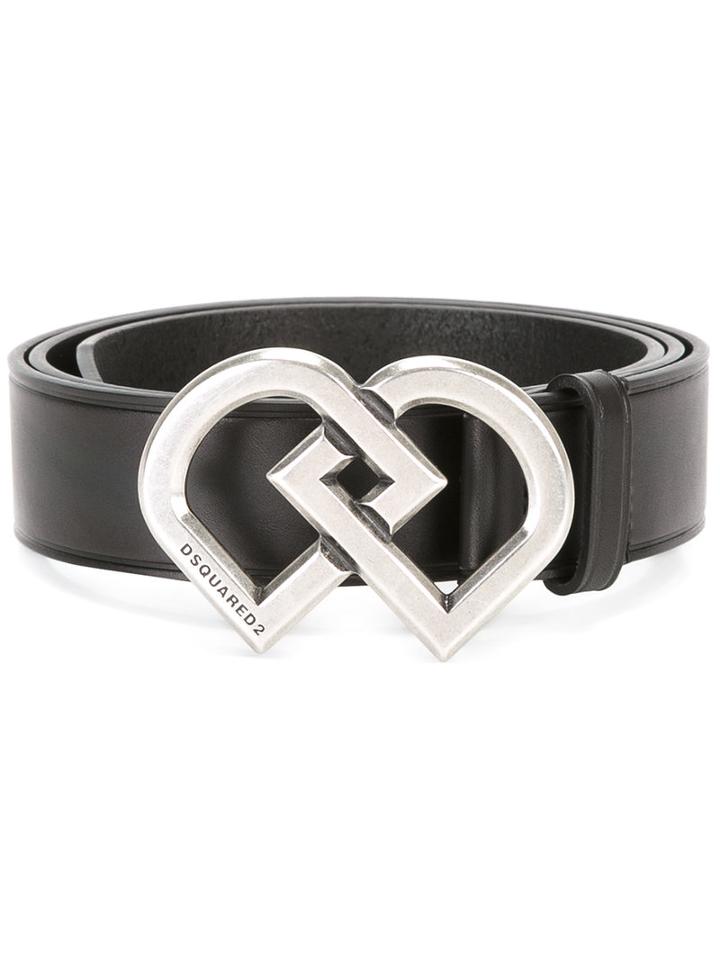 Dsquared2 Dd Buckle Belt, Men's, Size: 100, Black, Calf Leather