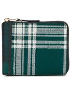Comme Des Garçons Wallet Large Green Tartan Wallet