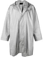 Christopher Kane Glitter Oversized Hooded Coat - Metallic