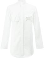 Moohong Plain Long Shirt - White