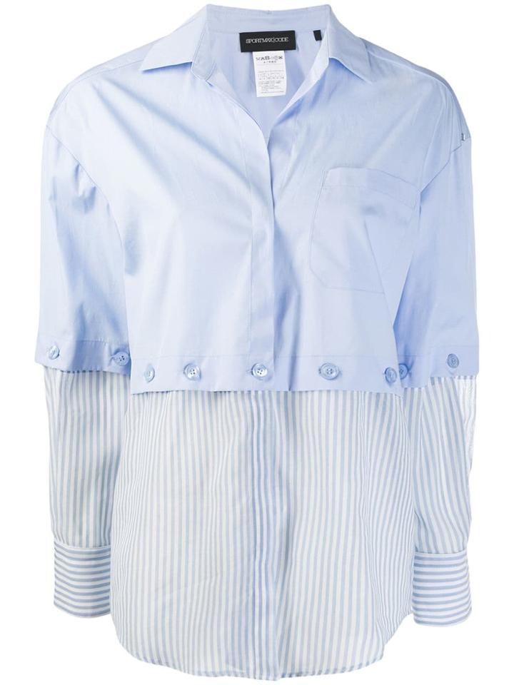 Sport Max Code Contrast Panelled Shirt - Blue