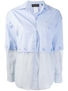 Sport Max Code Contrast Panelled Shirt - Blue