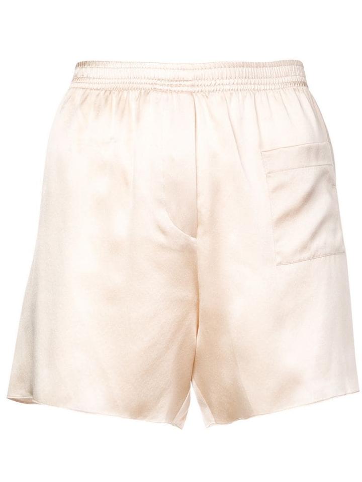Vera Wang Elastic Waistband Shorts - Neutrals