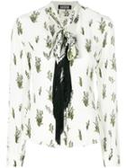 Rockins - Floral Print Shirt - Women - Silk - L, Nude/neutrals, Silk