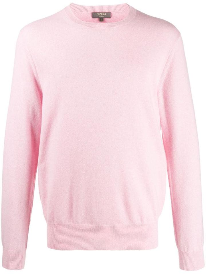 N.peal The Oxford Crew Neck Jumper - Pink