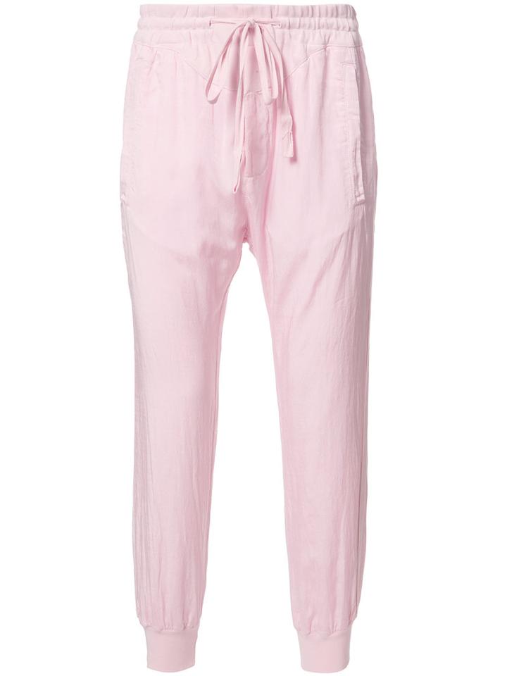 Haider Ackermann - Drawstring Trousers - Men - Cotton/rayon - L, Pink/purple, Cotton/rayon