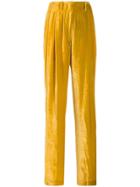 Etro High Rise Wide Leg Trousers - Yellow