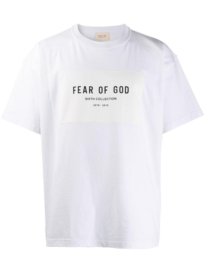 Fear Of God White Sixth Collection Print T-shirt
