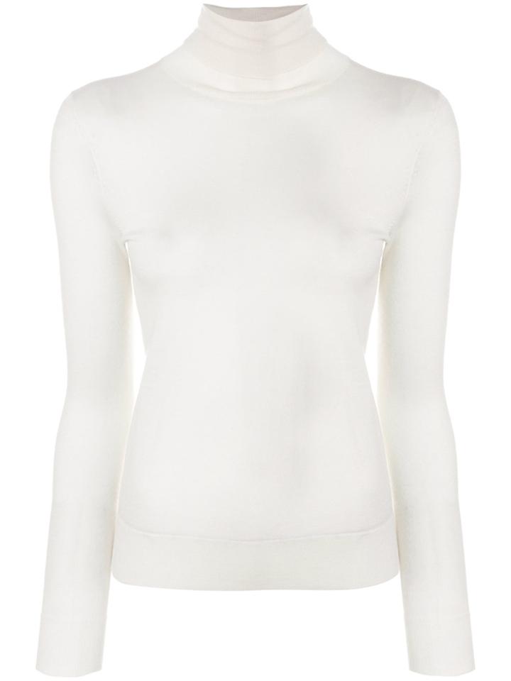 N.peal Superfine Roll Neck Jumper - White