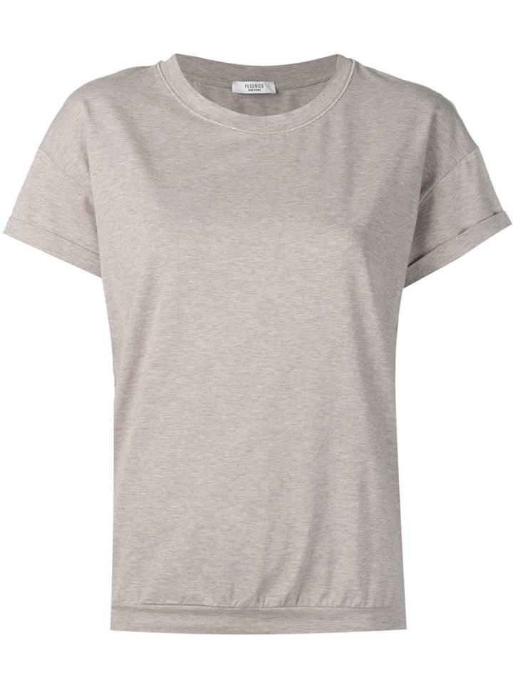 Peserico Short-sleeved Top - Grey