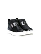 Roberto Cavalli Teen Logo Hi-top Sneakers - Black