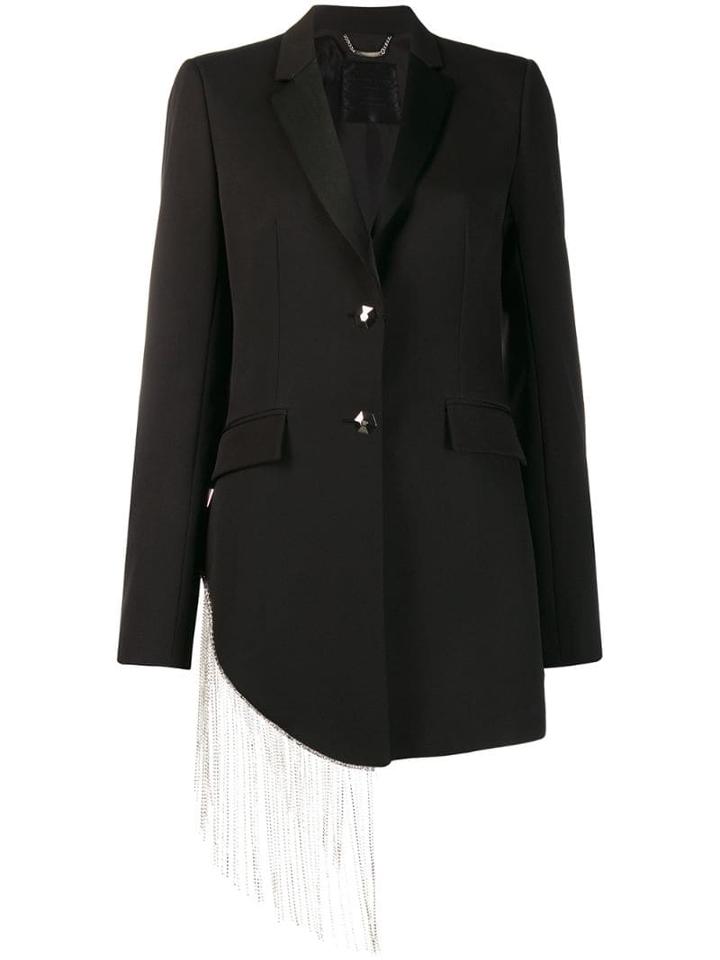 Philipp Plein Crystal Fringe Blazer - Black