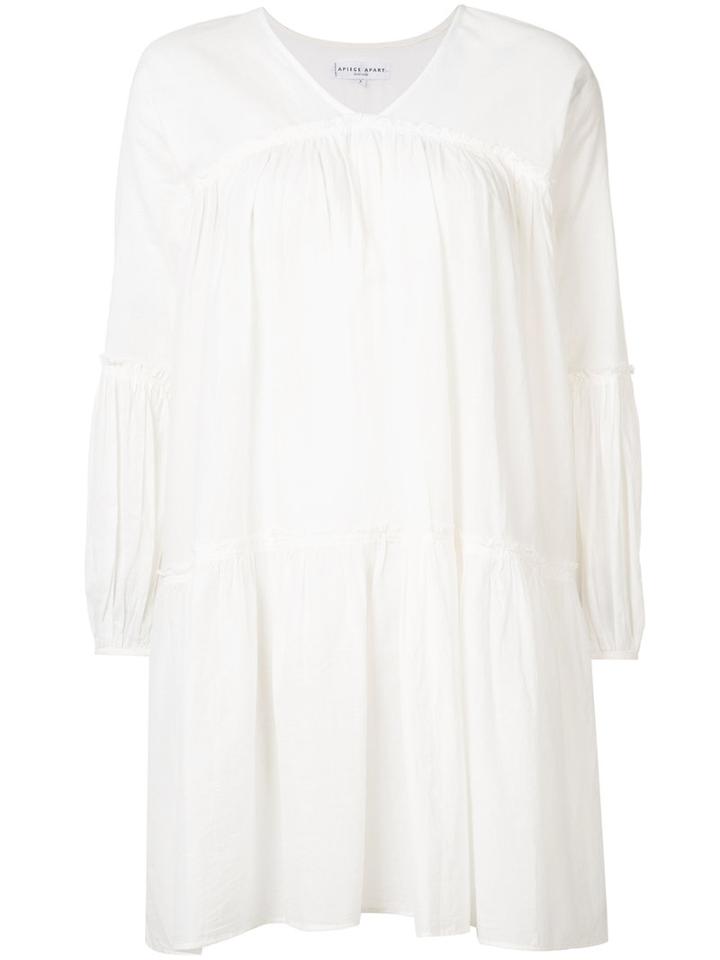 Apiece Apart Gauze Tiered Dress, Women's, Size: 2, White, Cotton