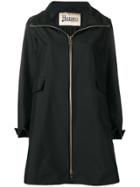 Herno Zipped Single-breasted Coat - Black