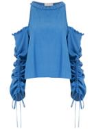 Framed Athena Long Sleeved Top - Blue