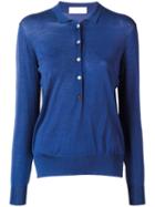 Michael Michael Kors Henley Sweater, Women's, Size: Large, Blue, Cotton