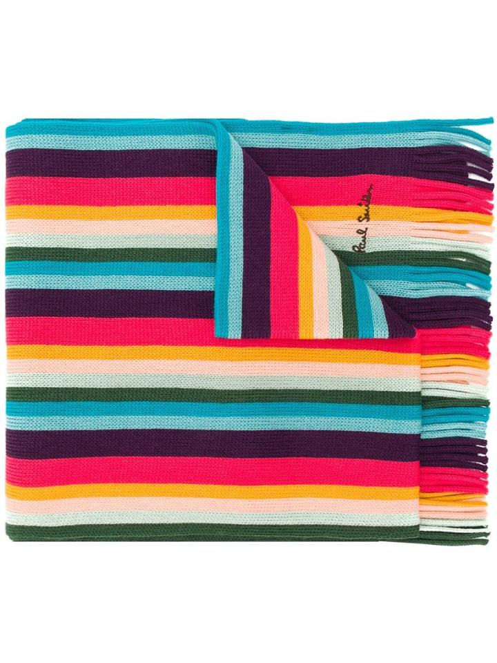 Paul Smith Artist Stripe Scarf - Pink