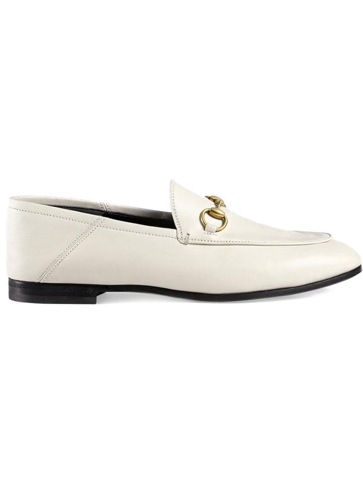 Gucci Leather Horsebit Loafer - White
