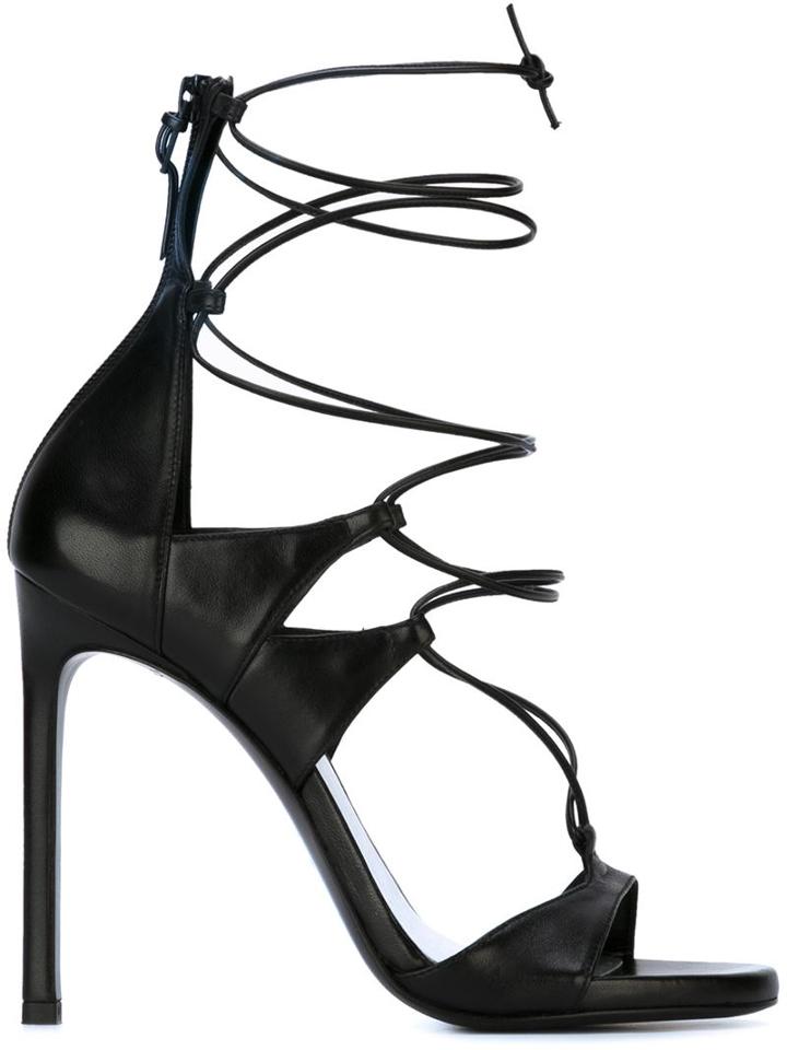 Stuart Weitzman Tie-up Heeled Sandals