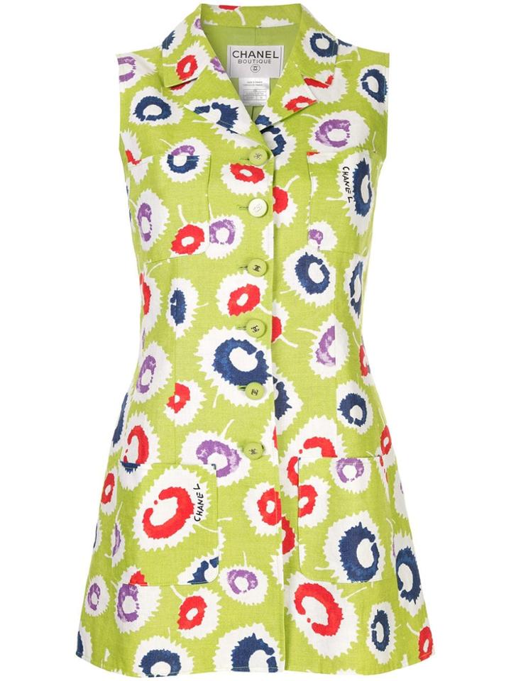 Chanel Pre-owned Sleeveless One Piece Dress - Green