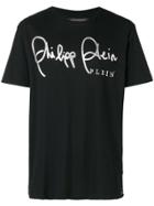 Philipp Plein Sign Gold Cut T-shirt - Black