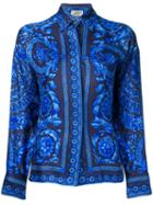 Versace Pre-owned 1991 Baroque Print Shirt - Blue