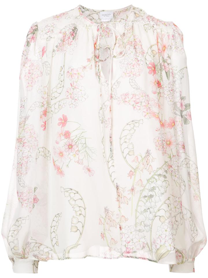 Giambattista Valli Floral Blouse - White
