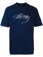 Stussy 'hand' T-shirt, Men's, Size: Large, Blue, Cotton