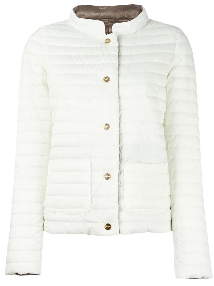 Herno - High Neck Jacket - Women - Feather Down/polyamide/polyurethane - 38, White, Feather Down/polyamide/polyurethane