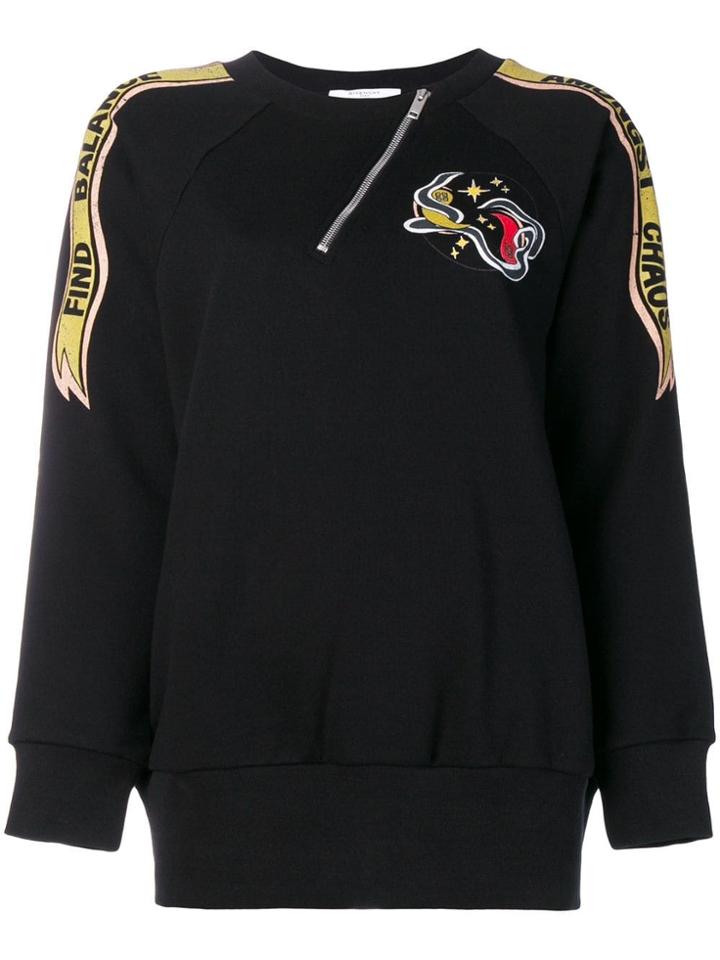 Givenchy Asymmetric Zipped Sweatshirt - Black