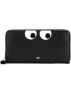 Anya Hindmarch Large Zip Around Wallet - Black